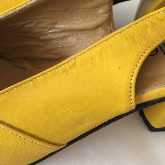 Valentino vintage yellow shoes Sz Euro 38 - Picture 6 of 8
